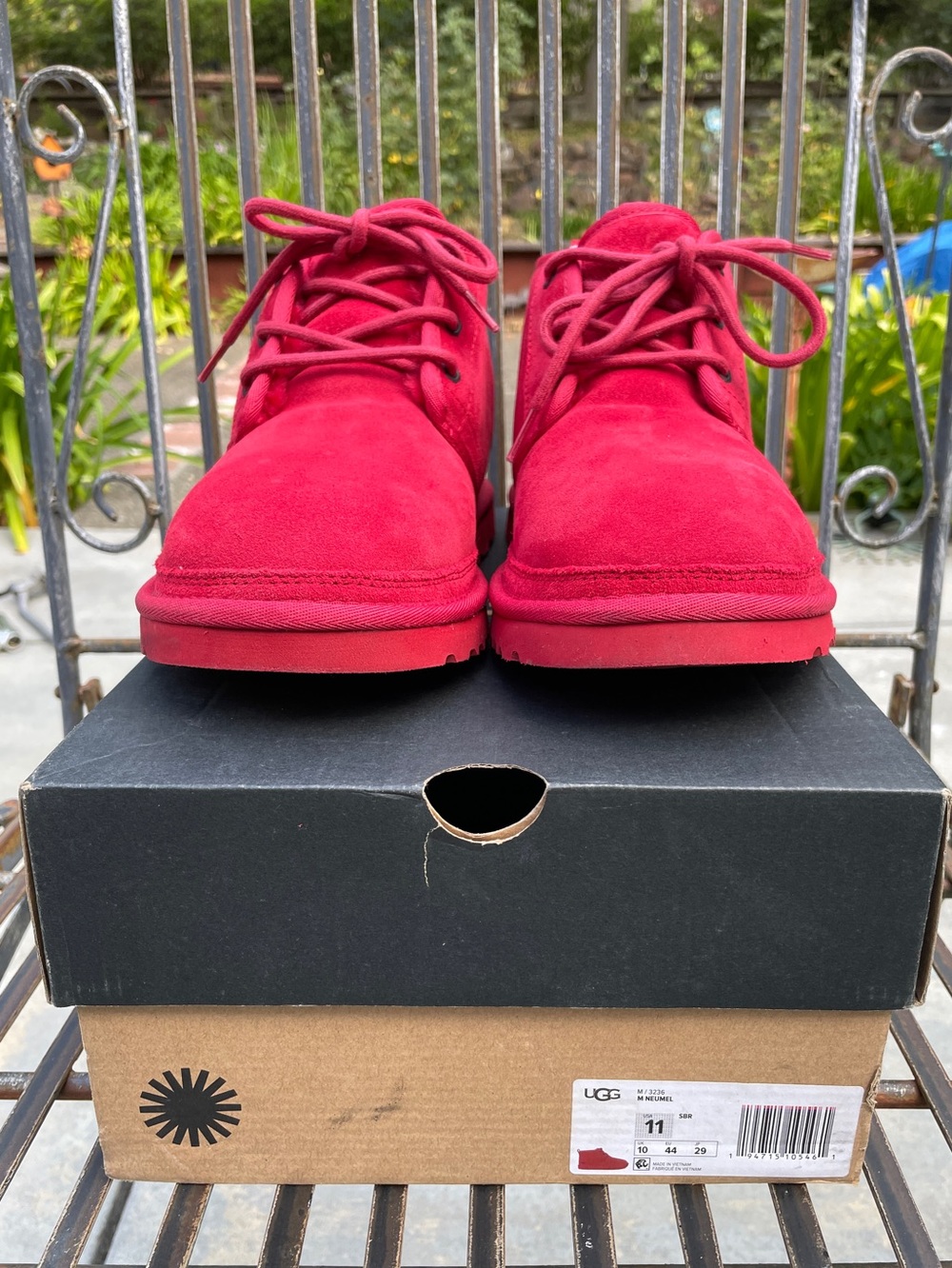 UGG Lace-Up Boots “Neumel”, Women’s Size 11, Red